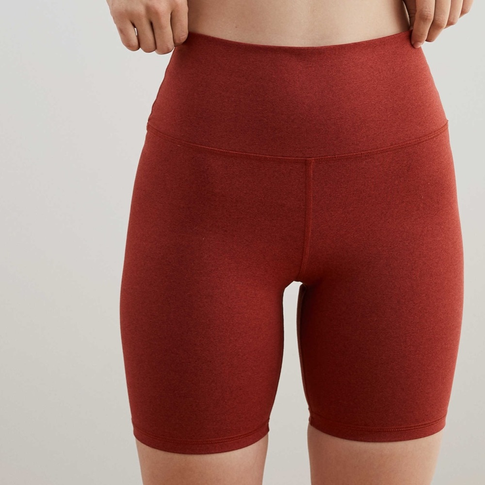 aerie high rise biker shorts